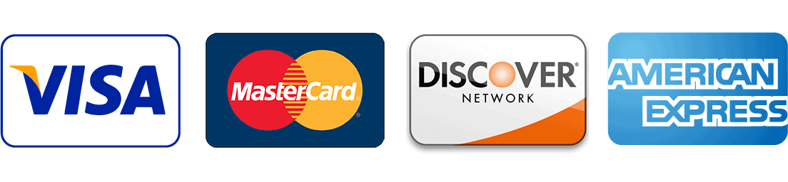 Visa, MasterCard, Discover & American Express Icons